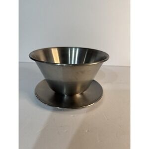 Vintage Gravy Boat 18/8 Stainless Steel Sauce Bowl Leonard Japan